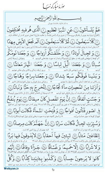 مفاتیح مرکز طبع و نشر قرآن کریم صفحه 25