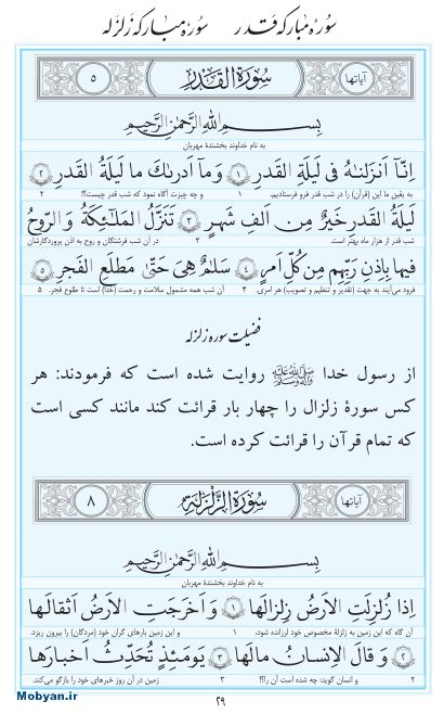 مفاتیح مرکز طبع و نشر قرآن کریم صفحه 29